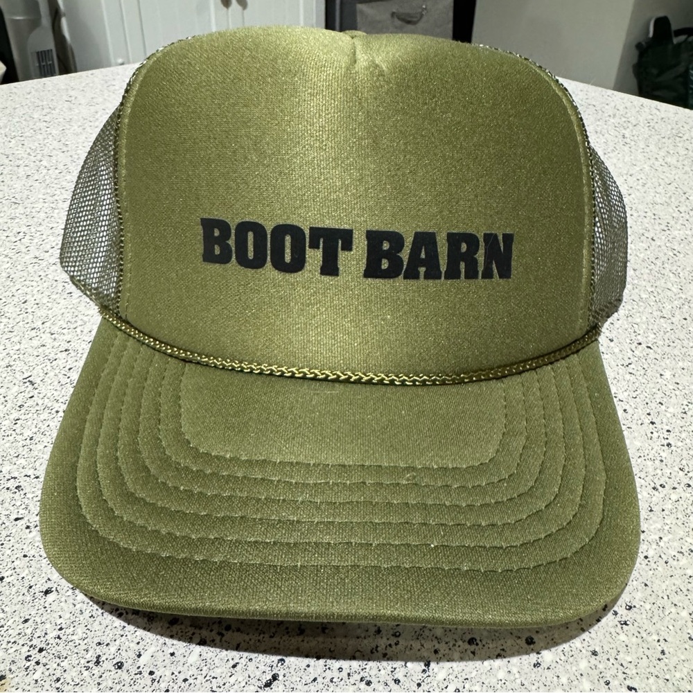 Boot Barn Trucker Hat Green Black Otto Mesh Snapback Western Cowboy